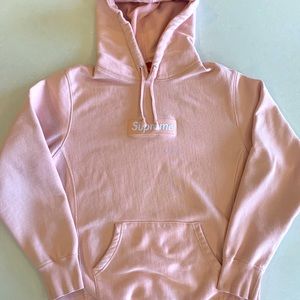 Supreme Box Logo Hoodie Peach Fw16 Size Large
